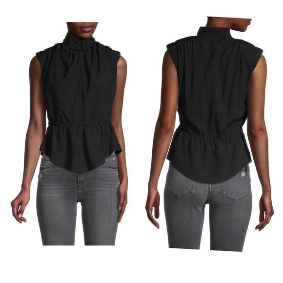 IRO Ailis textured woven peplum Top BNWT - Picture 2 of 5